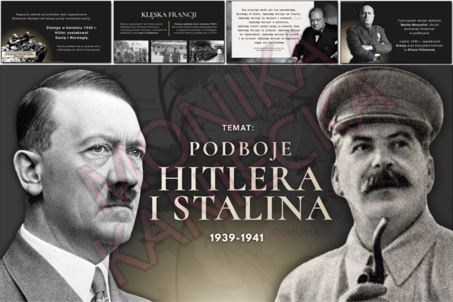 Podboje Hitlera i Stalina - prezentacja historia klasa 8