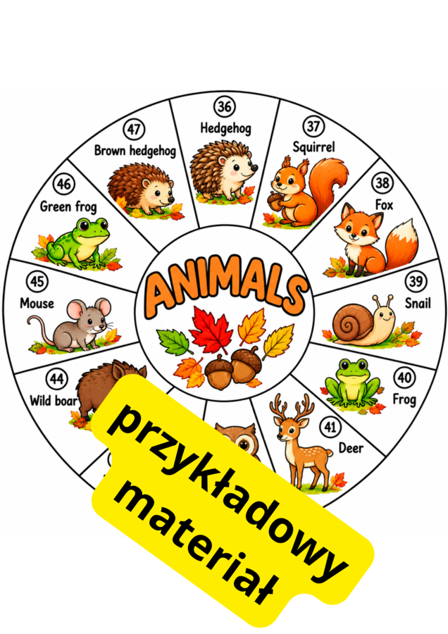 AUTUMN ACTIVITY PACK – Jesienny pakiet edukacyjny Bee Best - spinning Wheels,  wylicznka, naklejki - pacynki, zakładki, printouts