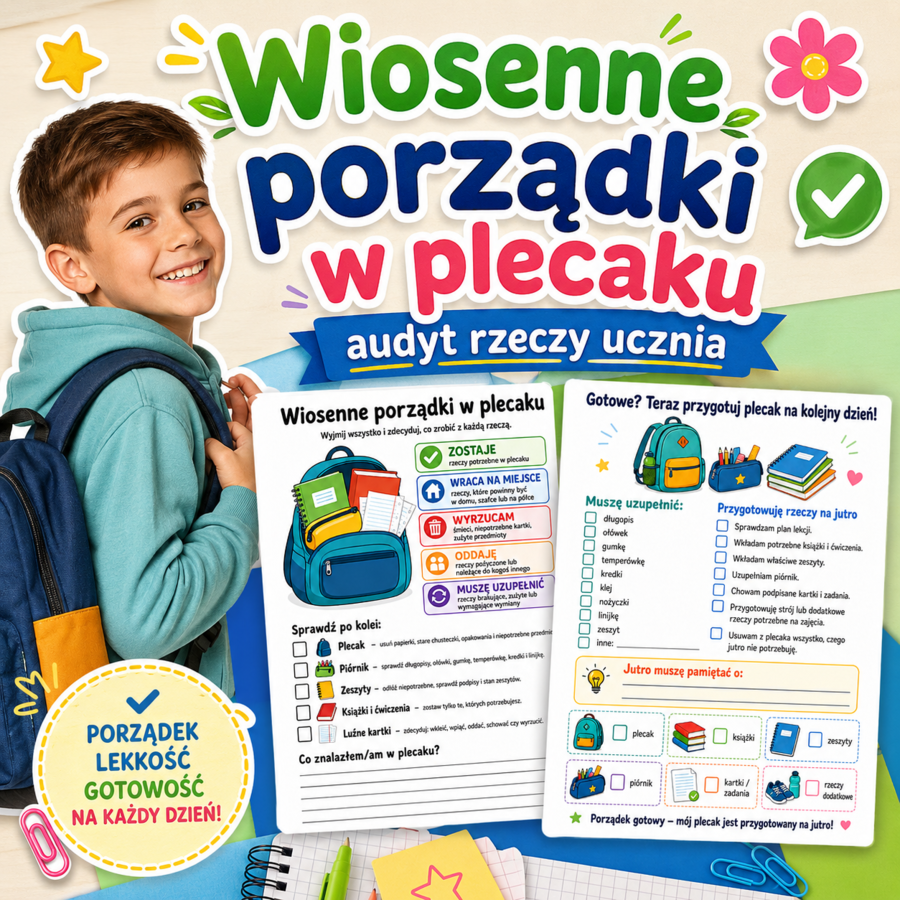 Wiosenne porządki w plecaku – audyt rzeczy ucznia
