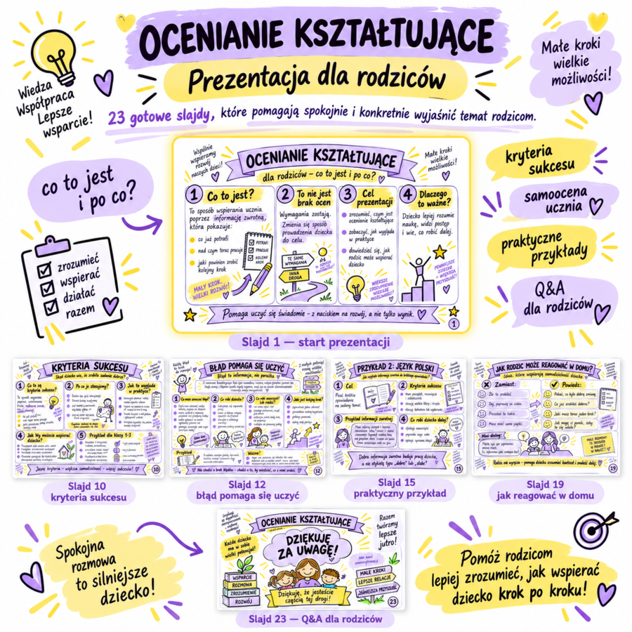 Ocenianie kształtujące – prezentacja dla rodziców