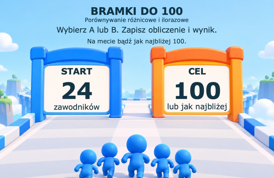 Bramki do 100 – porównywanie różnicowe i ilorazowe