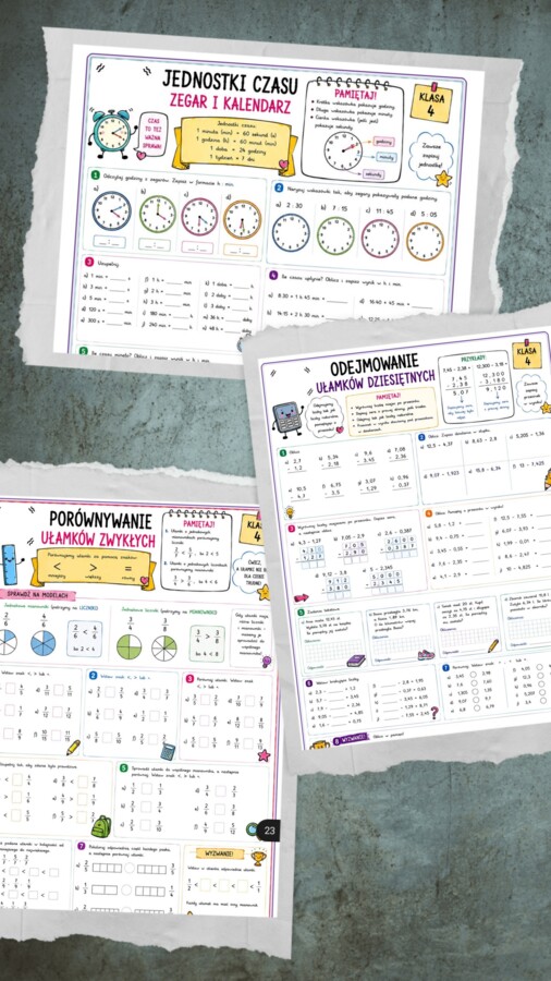 Matematyka klasa 4 - karty pracy