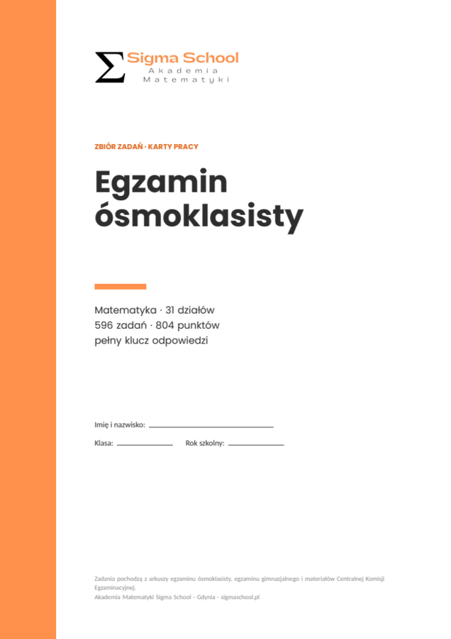 Egzamin ósmoklasisty z matematyki – zadania CKE ze wszystkich lat w jednej książce