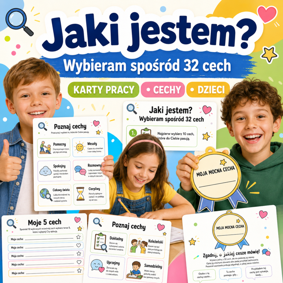 Jaki jestem? — wybieram spośród 32 cech