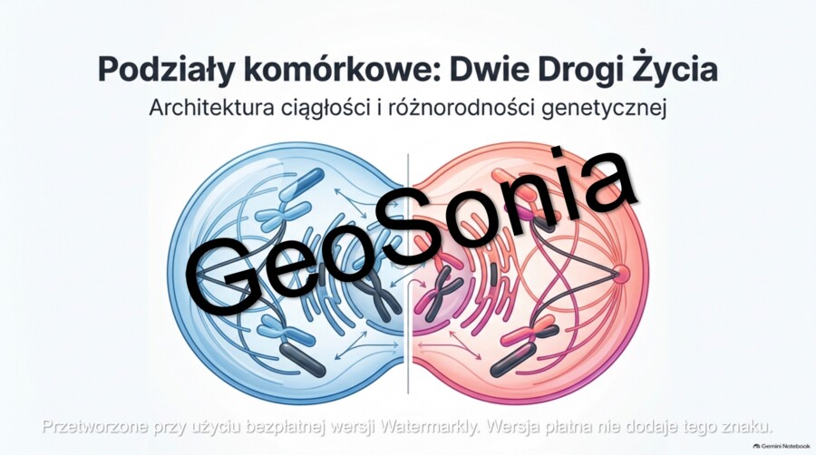 Mitoza i mejoza „Podziały komórkowe: Dwie Drogi Życia – Architektura ciągłości i różnorodności genetycznej” – Prezentacja Multimedialna (Biologia, Klasa 8)