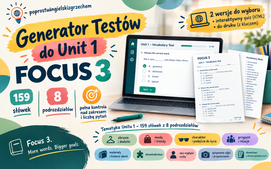 Generator testów Focus 3, Unit 1