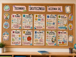 Gazetka klasowa „Techniki skutecznego uczenia się” – 10 stron A4 + dekoracje