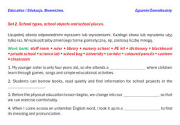 EDUCATION / EDUKACJA. Unit 4 / PEARSON E8  Powtórka słownictwa do egzaminu ósmoklasisty – 135 zdań z lukami!