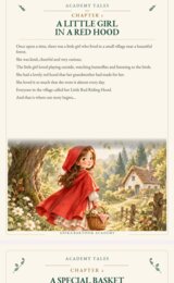 📖 LITTLE RED RIDING HOOD – Czerwony Kapturek po angielsku | Academy Tales | A1–A2 | 21 stron PDF