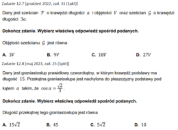 Przygotowanie do matury z matematyki - dział XII: Stereometria