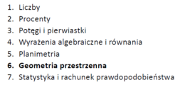 Przygotowanie do egzaminu 8-klasisty z matematyki - Dział VI: Geometria przestrzenna