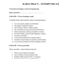 Karta pracy- interpunkcja