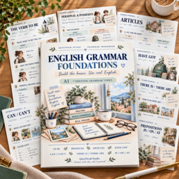 English Grammar Foundations A1 – 7 najważniejszych zagadnień gramatycznych | Workbook