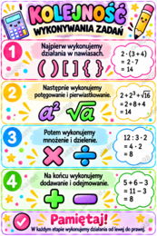 Plakat - kolejność wykonywania działań