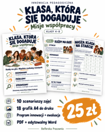 🤝 KLASA, KTÓRA SIĘ DOGADUJE — MISJE WSPÓŁPRACY Innowacja pedagogiczna dla klas 4–8