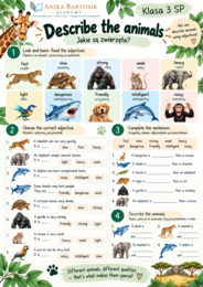 🐾 Wild Animals – język angielski, klasa 3 SP
