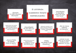 Święto Niepodległości - gazetka z cytatami