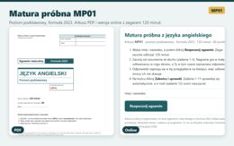 Matura próbna z angielskiego MP01, poziom podstawowy