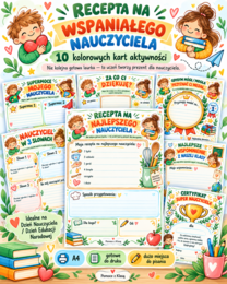 10 kart aktywności - „Recepta na wspaniałego nauczyciela” na Dzień Nauczyciela