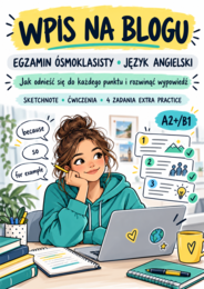 Wpis na blogu na egzaminie ósmoklasisty – sketchnote, ćwiczenia i 4 zadania Extra Practice