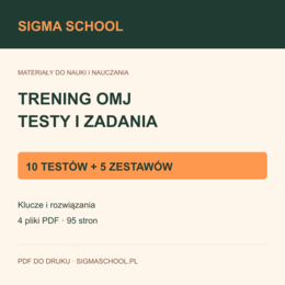 Trening OMJ — 10 testów i 5 zestawów zadań otwartych
