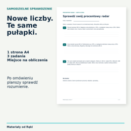 Procentowy radar - 3 pułapki rabatów | matematyka, klasa 7 | plansza i karta pracy