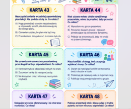 „Właściwe zachowanie w szkole” – 50 kart sytuacyjnych dla klas 4–6