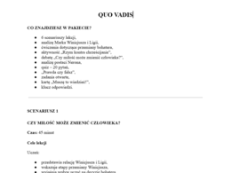 Quo Vadis- pakiet do pracy z lekturą