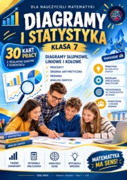 Diagramy i Statystyka Klasa 7 – 30 Kart Pracy z Realnymi Danymi Eurostat | Procenty, Średnia, Mediana