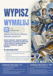 WYPISZ, WYMALUJ - projekt na Miesiąc Bibliotek Szkolnych