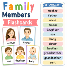 Family members flashcards