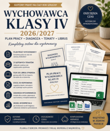 PLAN PRACY WYCHOWAWCY KLASY IV 20262027 – GOTOWY PAKIET DO DOKUMENTACJI I E-DZIENNIKA