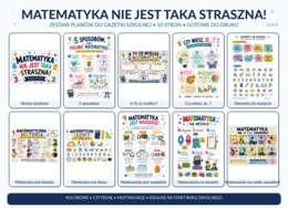 MATEMATYKA NIE JEST TAKA STRASZNA! – gazetka matematyczna klasy 4–8 | 10 stron