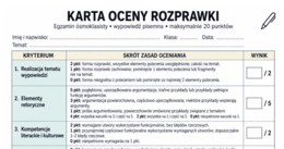 Karta oceny rozprawki – egzamin ósmoklasisty | kryteria CKE i informacja zwrotna