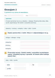 Ortografia w działaniu – karty pracy dla klas 2–3 | 12 zestawów + powtórki i odpowiedzi