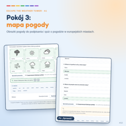 Escape the Weather Tower - escape room: pory roku, miesiące i pogoda (A1)