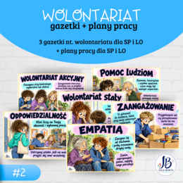 Wolontariat szkolny – 3 gazetki edukacyjne + 2 roczne plany pracy Szkolnego Koła Wolontariatu | SP i LO