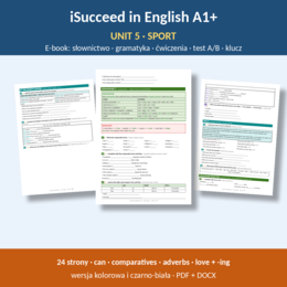 iSucceed in English A1+ – Unit 5 Sport | klasa 5 | e-book 25 stron + klucz