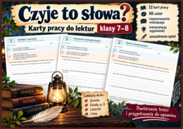 📚 Czyje to słowa? – karty pracy do lektur dla klas 7–8