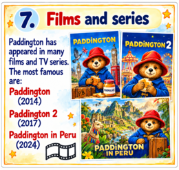 gazetka ścienna - historia misia Paddingtona - english version