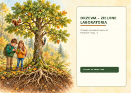 Drzewa – zielone laboratoria | 18 plansz, przedszkole i klasy 1–4