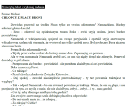 Chłopcy z Placu Broni - arkusz zgodny z wymaganiami na  rok szkolny 2026/2027