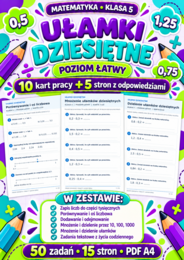 UŁAMKI  DZIESIĘTNE-ŁATWE-klasa 5