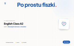 Fiszki do Unitu 1, English Class A2