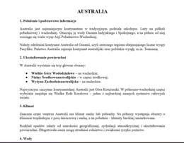 Australia- podstawowe informacje