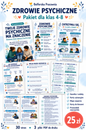 💙 TWOJE ZDROWIE PSYCHICZNE MA ZNACZENIE 💙 Gotowy pakiet edukacyjny dla klas 4–8