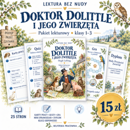 „Doktor Dolittle i jego zwierzęta”! 🌍⛵🦜 pakiet materiałów i kart pracy