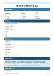 Ó czy U? – karta pracy z kluczem | 3 wersje graficzne | klasa 4