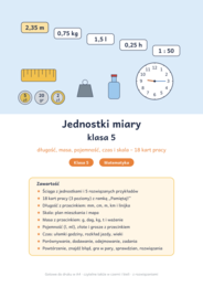 Jednostki miary klasa 5: długość, masa, pojemność, czas i skala – karty pracy