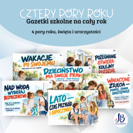 Gazetki szkolne na cały rok – 4 pory roku, święta i uroczystości | 80 plansz + 4 banery do druku
